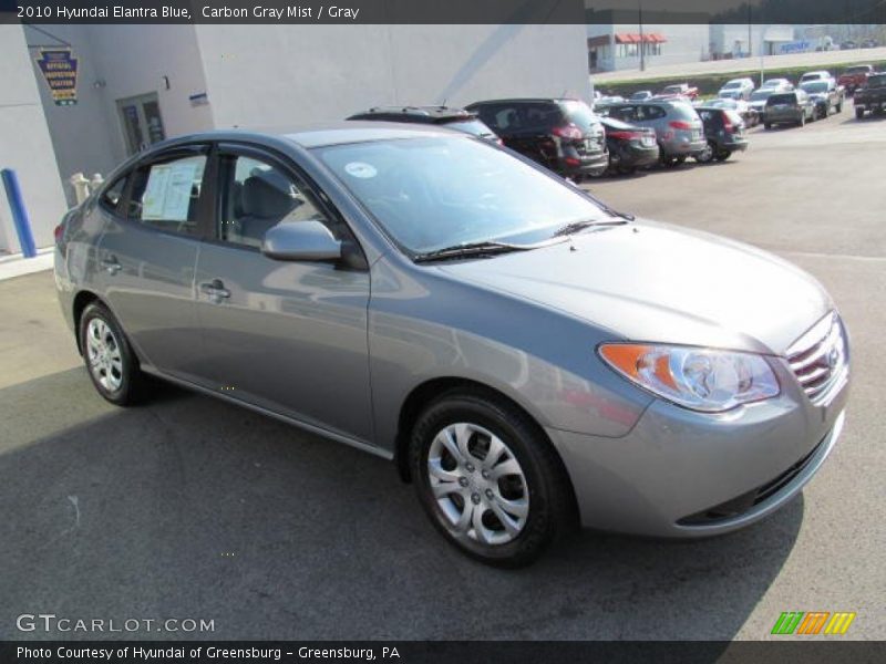 Carbon Gray Mist / Gray 2010 Hyundai Elantra Blue
