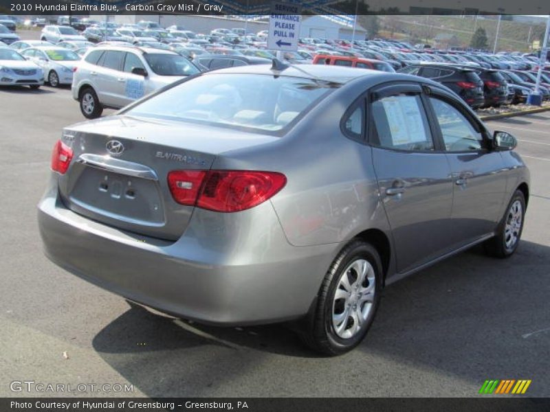 Carbon Gray Mist / Gray 2010 Hyundai Elantra Blue