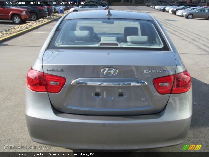 Carbon Gray Mist / Gray 2010 Hyundai Elantra Blue
