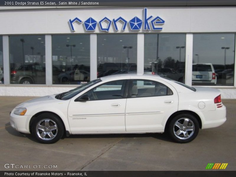 Satin White / Sandstone 2001 Dodge Stratus ES Sedan
