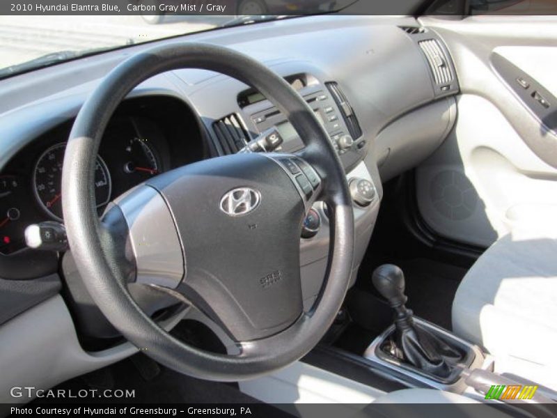 Carbon Gray Mist / Gray 2010 Hyundai Elantra Blue