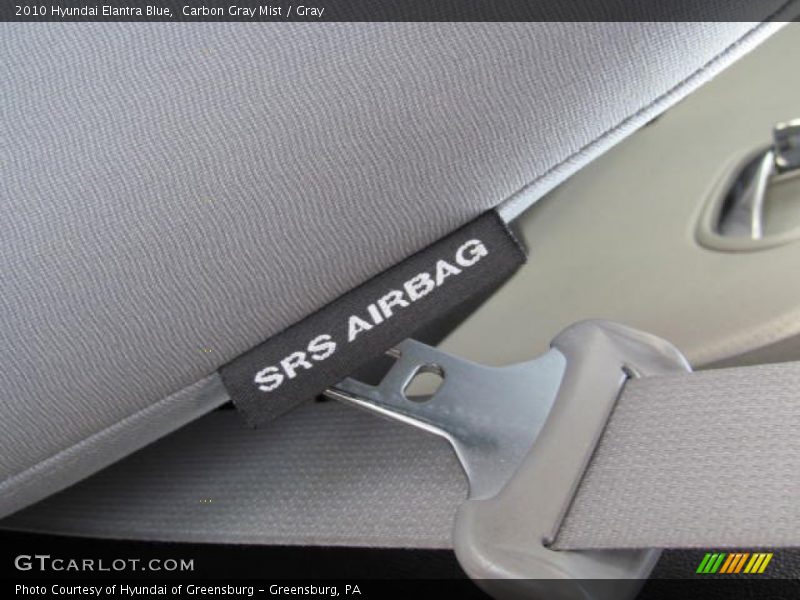 Carbon Gray Mist / Gray 2010 Hyundai Elantra Blue