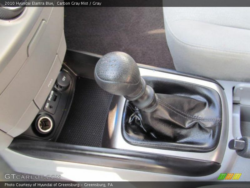 Carbon Gray Mist / Gray 2010 Hyundai Elantra Blue