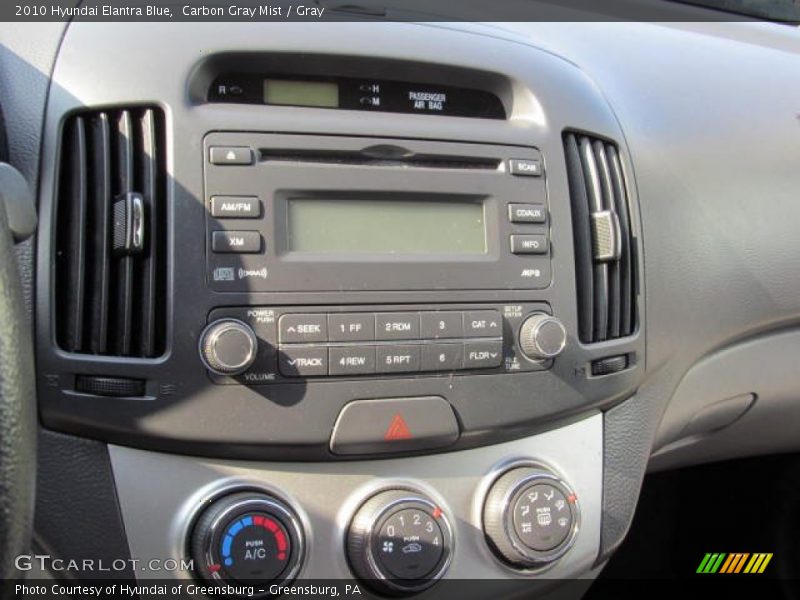 Carbon Gray Mist / Gray 2010 Hyundai Elantra Blue