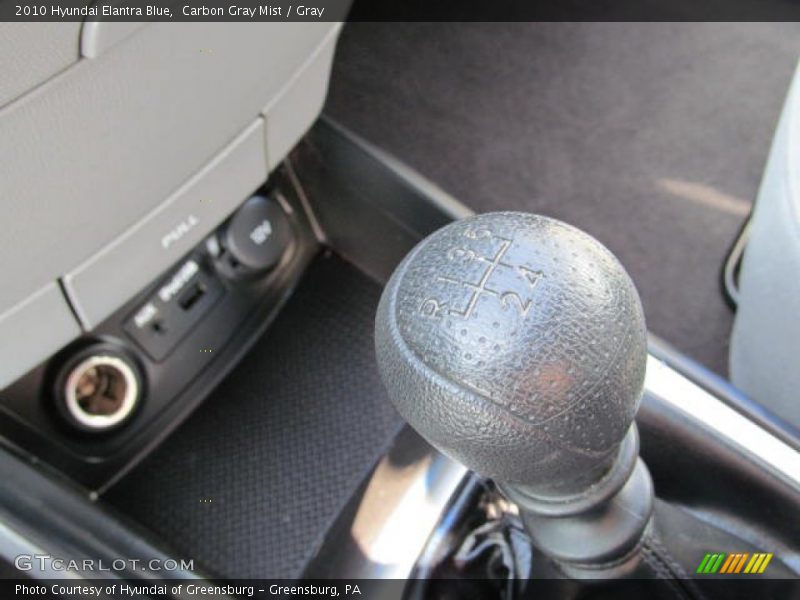 Carbon Gray Mist / Gray 2010 Hyundai Elantra Blue
