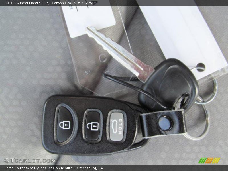 Carbon Gray Mist / Gray 2010 Hyundai Elantra Blue