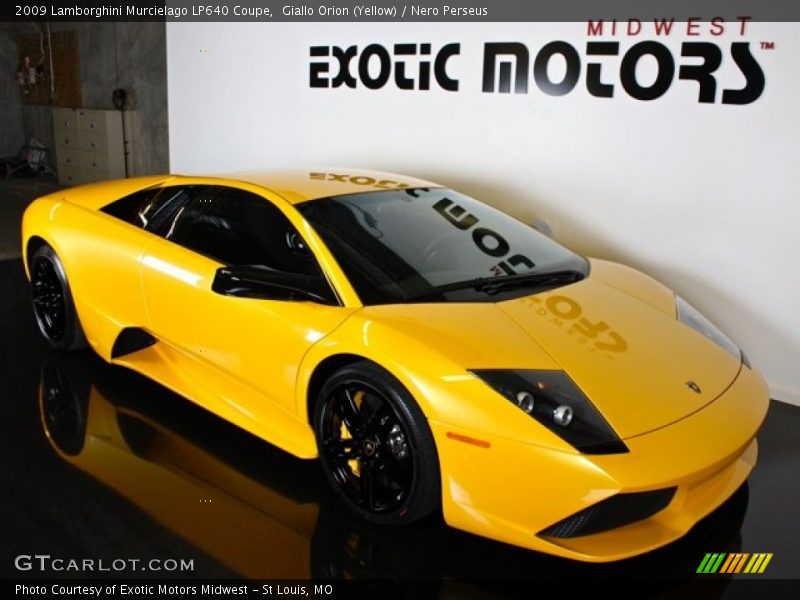 Giallo Orion (Yellow) / Nero Perseus 2009 Lamborghini Murcielago LP640 Coupe