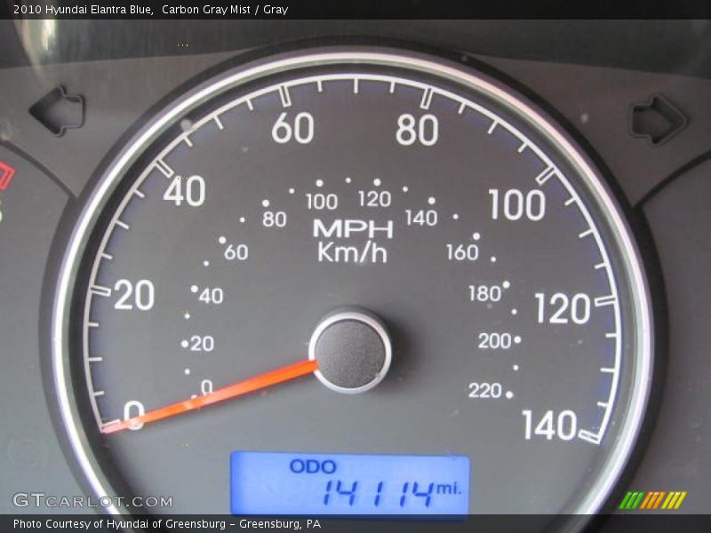 Carbon Gray Mist / Gray 2010 Hyundai Elantra Blue