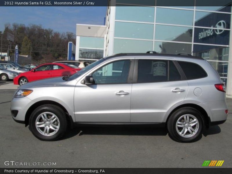 Moonstone Silver / Gray 2012 Hyundai Santa Fe GLS