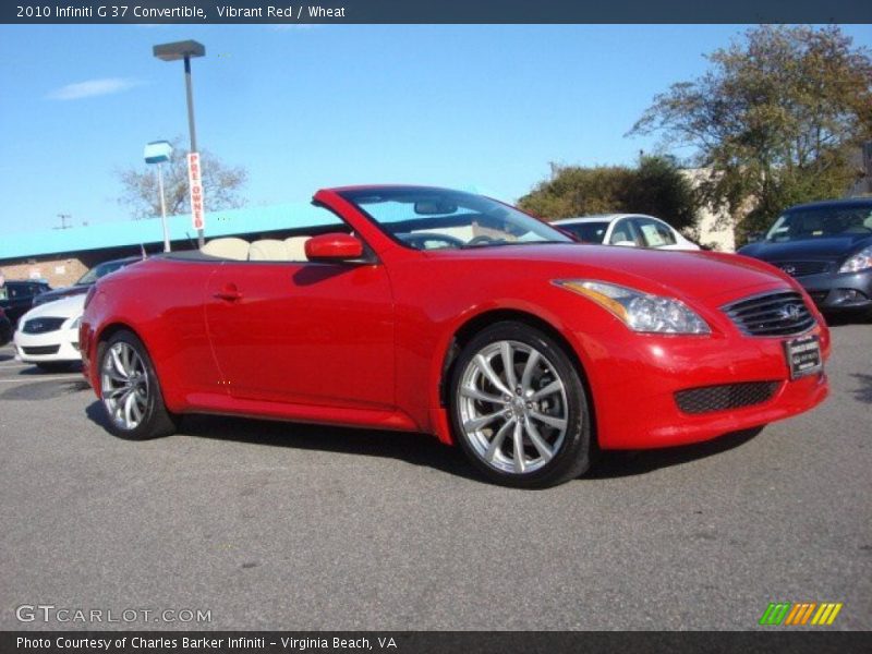 Vibrant Red / Wheat 2010 Infiniti G 37 Convertible