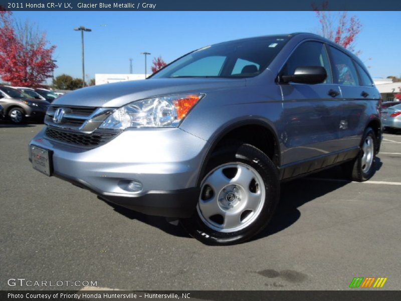 Glacier Blue Metallic / Gray 2011 Honda CR-V LX