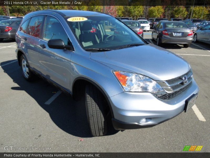 Glacier Blue Metallic / Gray 2011 Honda CR-V LX