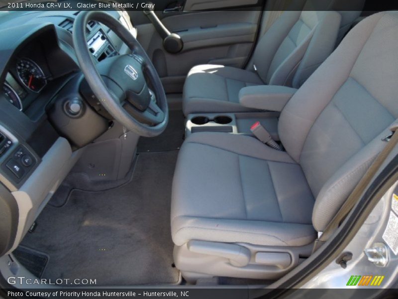 Glacier Blue Metallic / Gray 2011 Honda CR-V LX