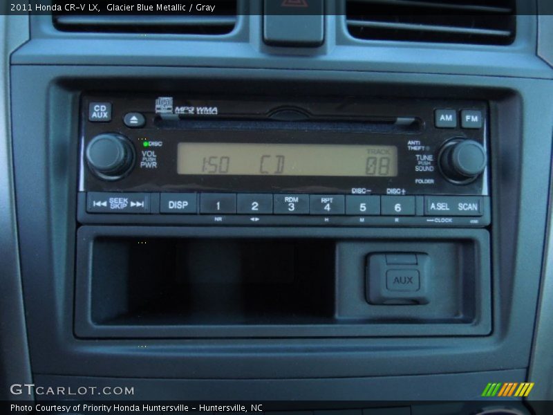 Glacier Blue Metallic / Gray 2011 Honda CR-V LX