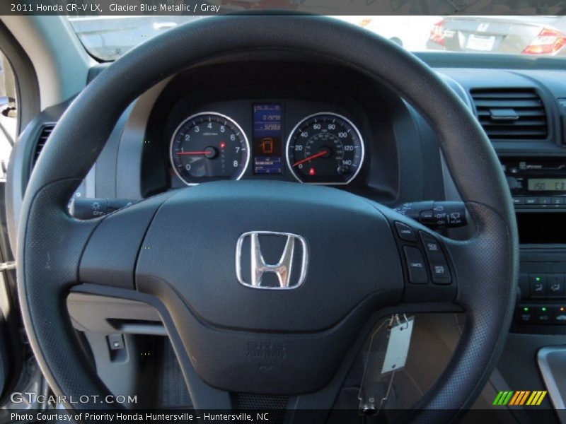 Glacier Blue Metallic / Gray 2011 Honda CR-V LX