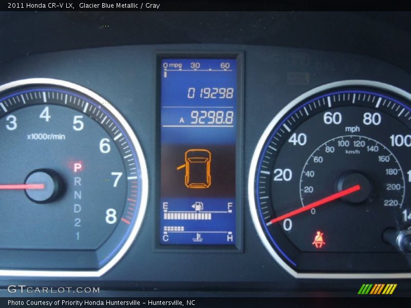 Glacier Blue Metallic / Gray 2011 Honda CR-V LX