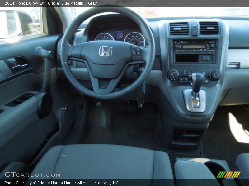 Glacier Blue Metallic / Gray 2011 Honda CR-V LX