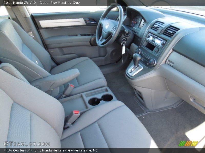 Glacier Blue Metallic / Gray 2011 Honda CR-V LX