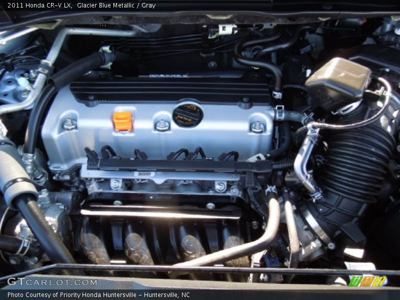 Glacier Blue Metallic / Gray 2011 Honda CR-V LX