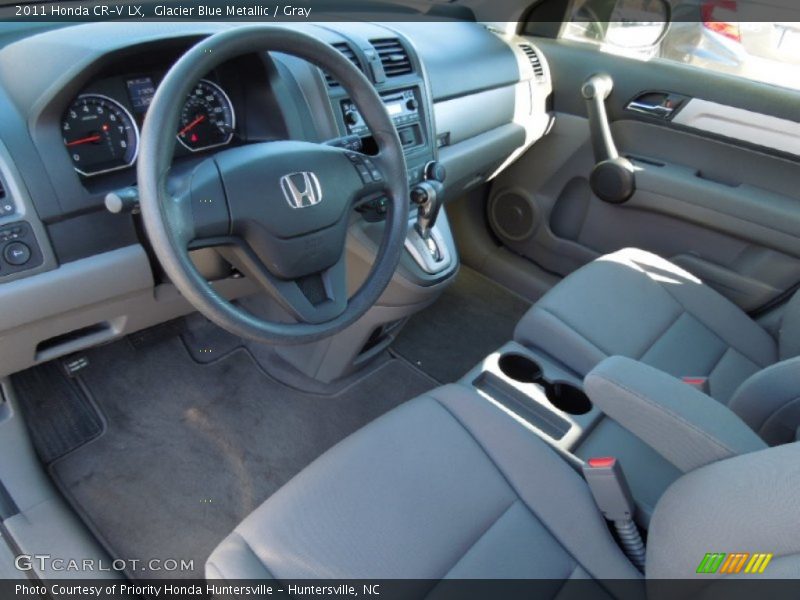 Glacier Blue Metallic / Gray 2011 Honda CR-V LX