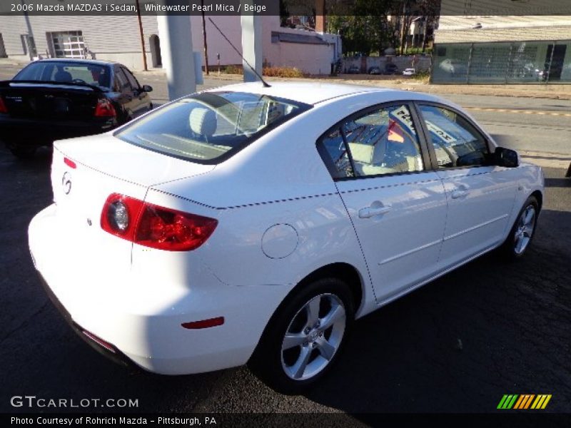 Whitewater Pearl Mica / Beige 2006 Mazda MAZDA3 i Sedan