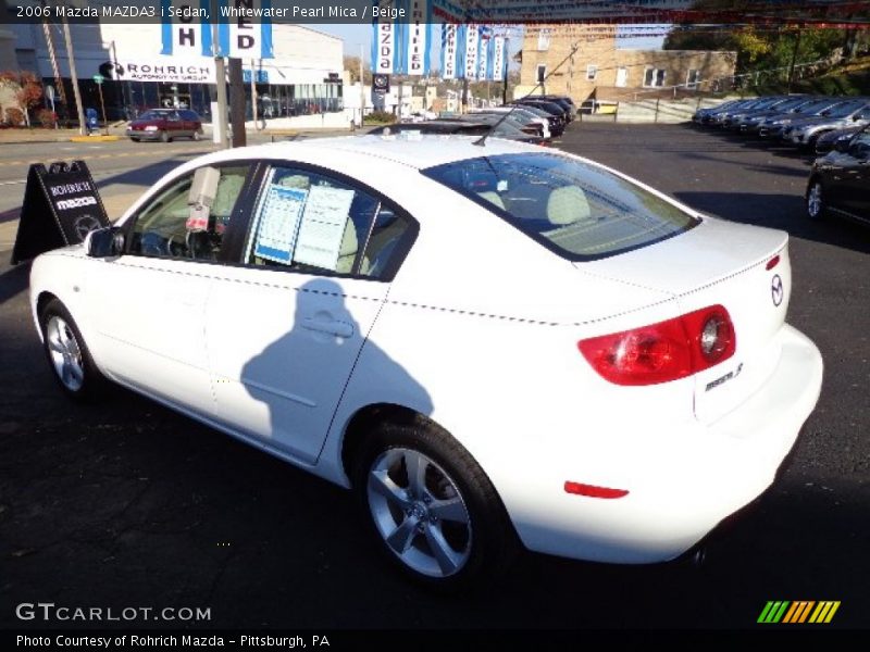 Whitewater Pearl Mica / Beige 2006 Mazda MAZDA3 i Sedan
