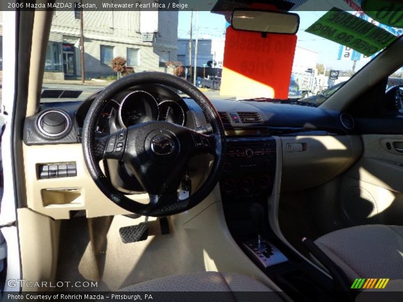 Whitewater Pearl Mica / Beige 2006 Mazda MAZDA3 i Sedan
