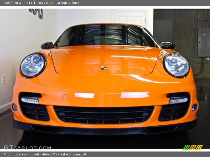 Orange / Black 2007 Porsche 911 Turbo Coupe