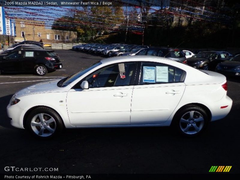 Whitewater Pearl Mica / Beige 2006 Mazda MAZDA3 i Sedan