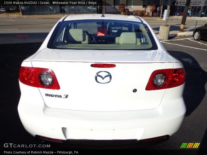 Whitewater Pearl Mica / Beige 2006 Mazda MAZDA3 i Sedan