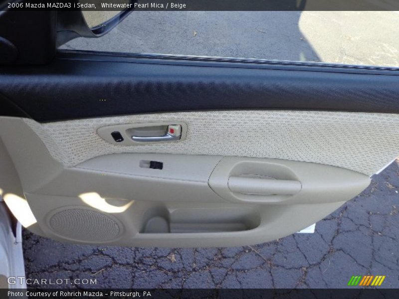 Whitewater Pearl Mica / Beige 2006 Mazda MAZDA3 i Sedan