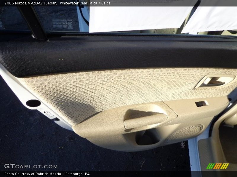 Whitewater Pearl Mica / Beige 2006 Mazda MAZDA3 i Sedan