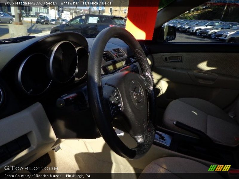 Whitewater Pearl Mica / Beige 2006 Mazda MAZDA3 i Sedan