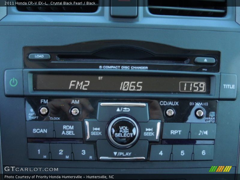 Crystal Black Pearl / Black 2011 Honda CR-V EX-L