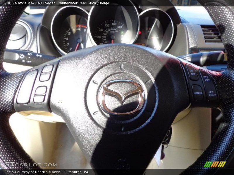 Whitewater Pearl Mica / Beige 2006 Mazda MAZDA3 i Sedan