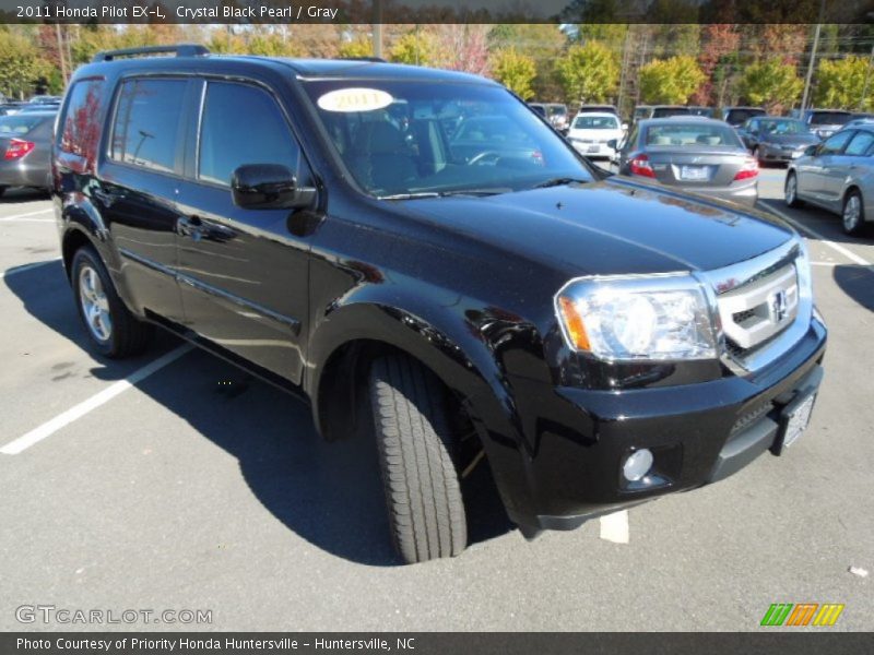 Crystal Black Pearl / Gray 2011 Honda Pilot EX-L