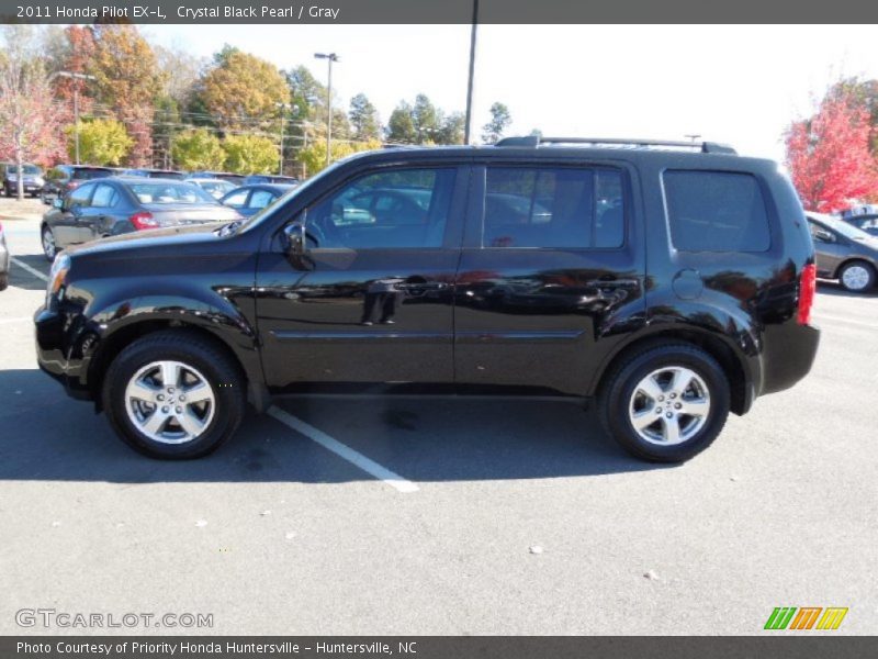 Crystal Black Pearl / Gray 2011 Honda Pilot EX-L
