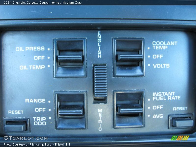 Controls of 1984 Corvette Coupe