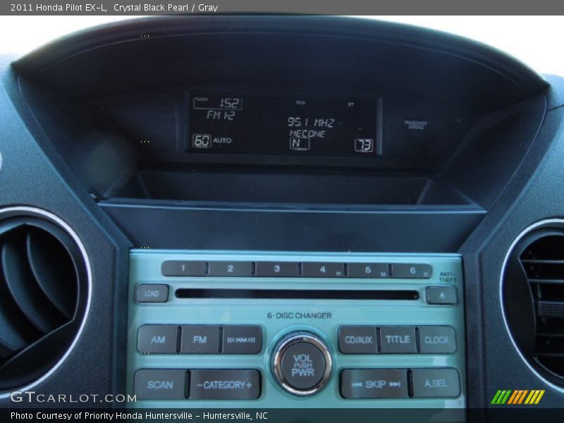 Crystal Black Pearl / Gray 2011 Honda Pilot EX-L