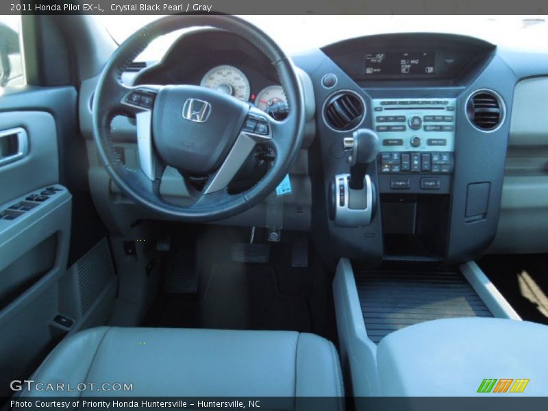 Crystal Black Pearl / Gray 2011 Honda Pilot EX-L