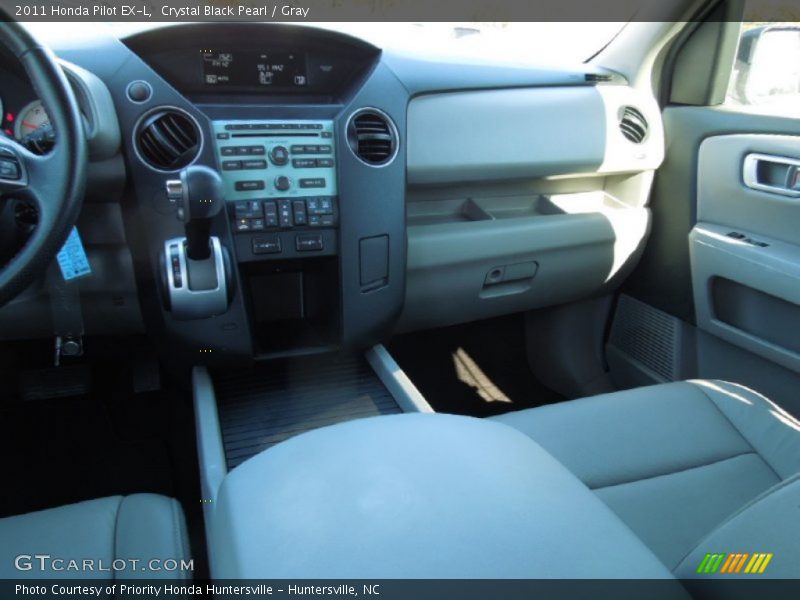 Crystal Black Pearl / Gray 2011 Honda Pilot EX-L