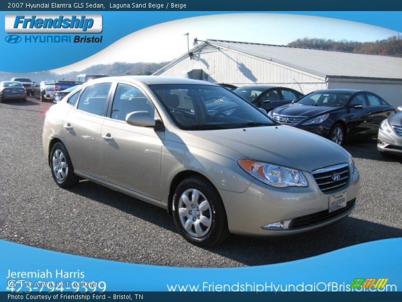 Laguna Sand Beige / Beige 2007 Hyundai Elantra GLS Sedan