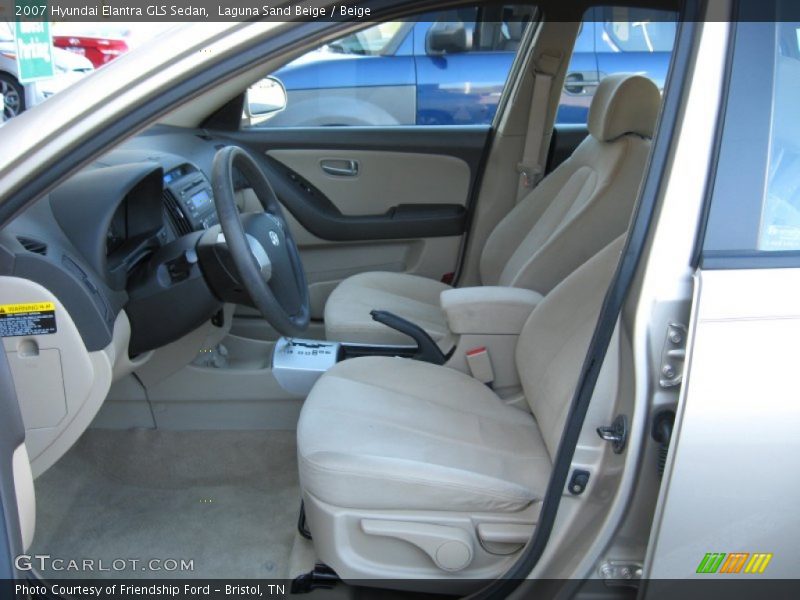 Laguna Sand Beige / Beige 2007 Hyundai Elantra GLS Sedan