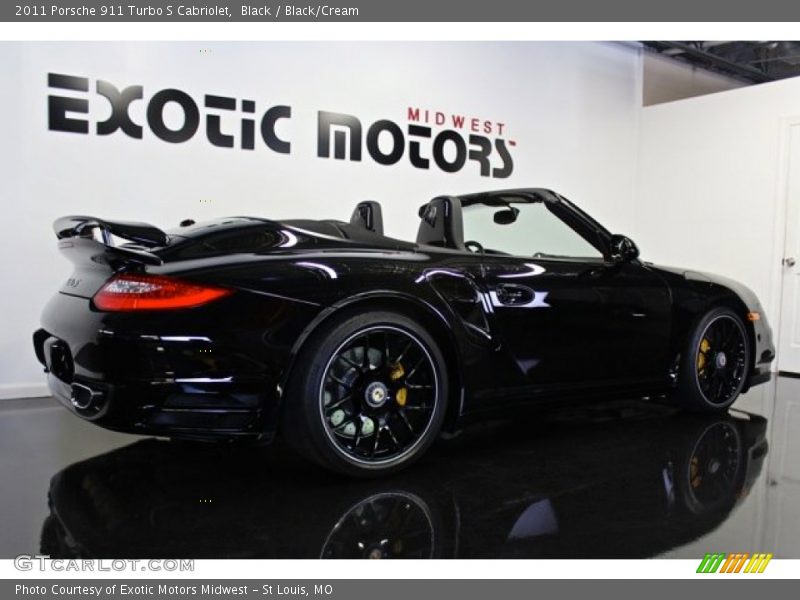 Black / Black/Cream 2011 Porsche 911 Turbo S Cabriolet