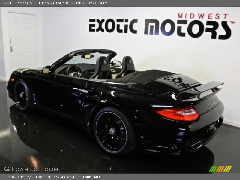 Black / Black/Cream 2011 Porsche 911 Turbo S Cabriolet