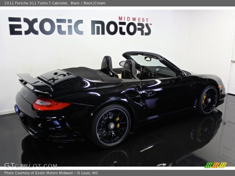 Black / Black/Cream 2011 Porsche 911 Turbo S Cabriolet