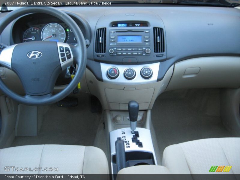 Laguna Sand Beige / Beige 2007 Hyundai Elantra GLS Sedan