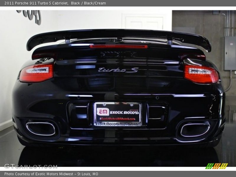 Black / Black/Cream 2011 Porsche 911 Turbo S Cabriolet