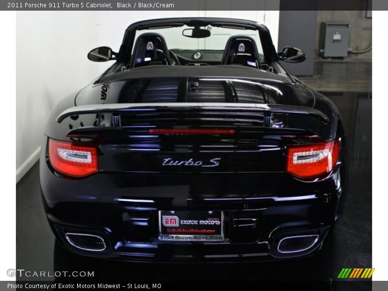 Black / Black/Cream 2011 Porsche 911 Turbo S Cabriolet
