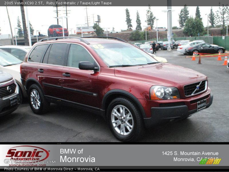 Ruby Red Metallic / Taupe/Light Taupe 2005 Volvo XC90 2.5T